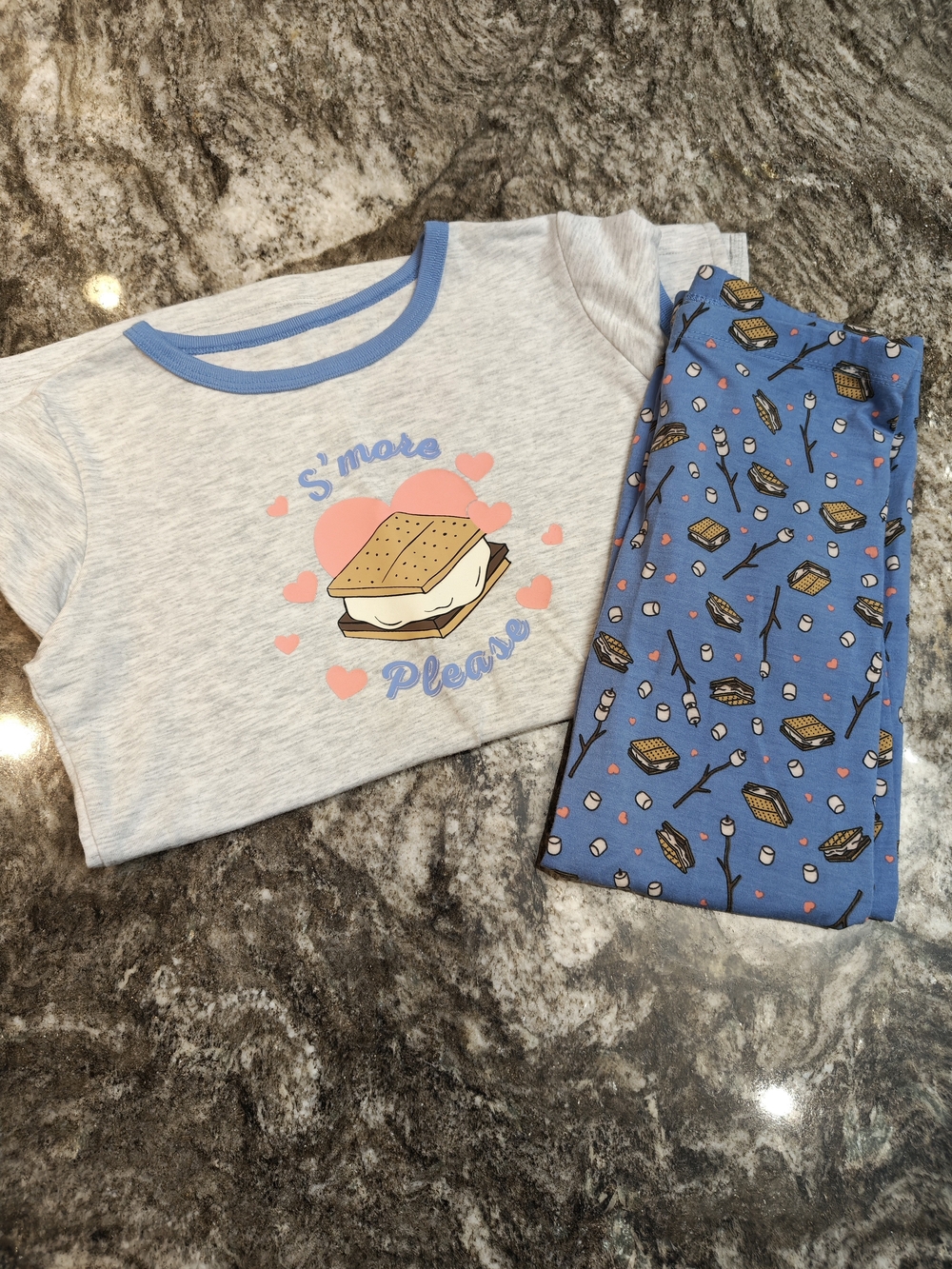 American Girl Blue & Heather Gray S'mores Sleep Set